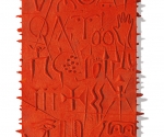 Omaggio alla Scrittura (particolare) - 2000 Cartapesta cm. h 240 x 30 x 7
