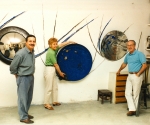 1995 Nello Studio di Via Olgiati con lo Scultore Giorgio Scaini e la moglie Graziella