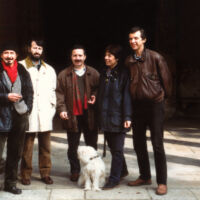 1995 Gli Artisti del Gruppo Atelier da sin. Antonio Miano Claudio Zanini Pino Di Gennaro Maria Jannelli Renato Galbusera e il cane Pippo