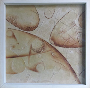 Tracce spaziali - 1992 Cartapesta cm. 30 x 30 x 0,5
