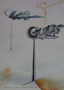 Il Sogno del Blaue Reiter - 1985 Acquerello cm. 29 x 21