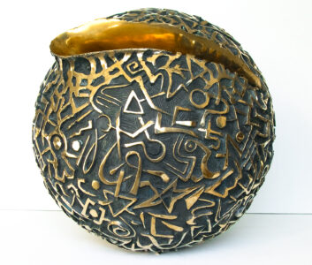 La Natura della Scrittura - 2009 Bronzo cm. 50 Ø