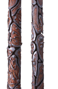 Pilastri del Cielo (particolare) - 2001-2011 Cartapesta e pigmenti cm. h 350 Ø 18