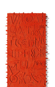 Omaggio alla Scrittura (particolare) - 2000 Cartapesta cm. h 240 x 30 x 7