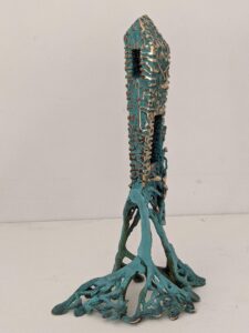 La casa del poeta - 2021 bronzo 46x17x27 cm La casa del poeta - 2021 bronzo 46x17x27 cm