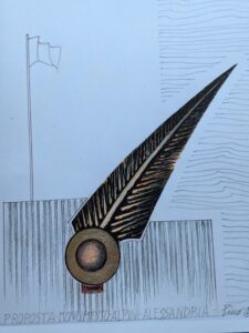 Penna di luce e di memorie all’Alpino di Alessandria - studi grafici, 2022 Penna di luce e di memorie all’Alpino di Alessandria - studi grafici, 2022